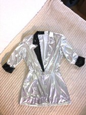 Silver W/ Black Trim Adult Jacket/Dress Jazz/ Tap/ Musical Theatre Dance Costume