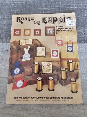 ''Gidgets'' & ''Mini Marvelous Things'' 1980 Kappie Orig Cross Stitch Leaflet 121b