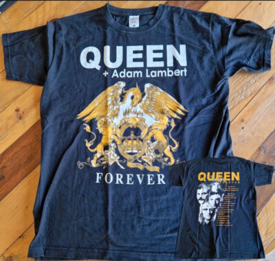 QUEEN Adam Lambert Forever Tour Shirt 2015 Gr. M Hard Rock Glam Freddy Pop
