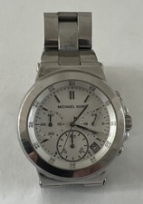 Michael Kors MK-5221 Chronograph Date Stainless Steel Watch New Battery