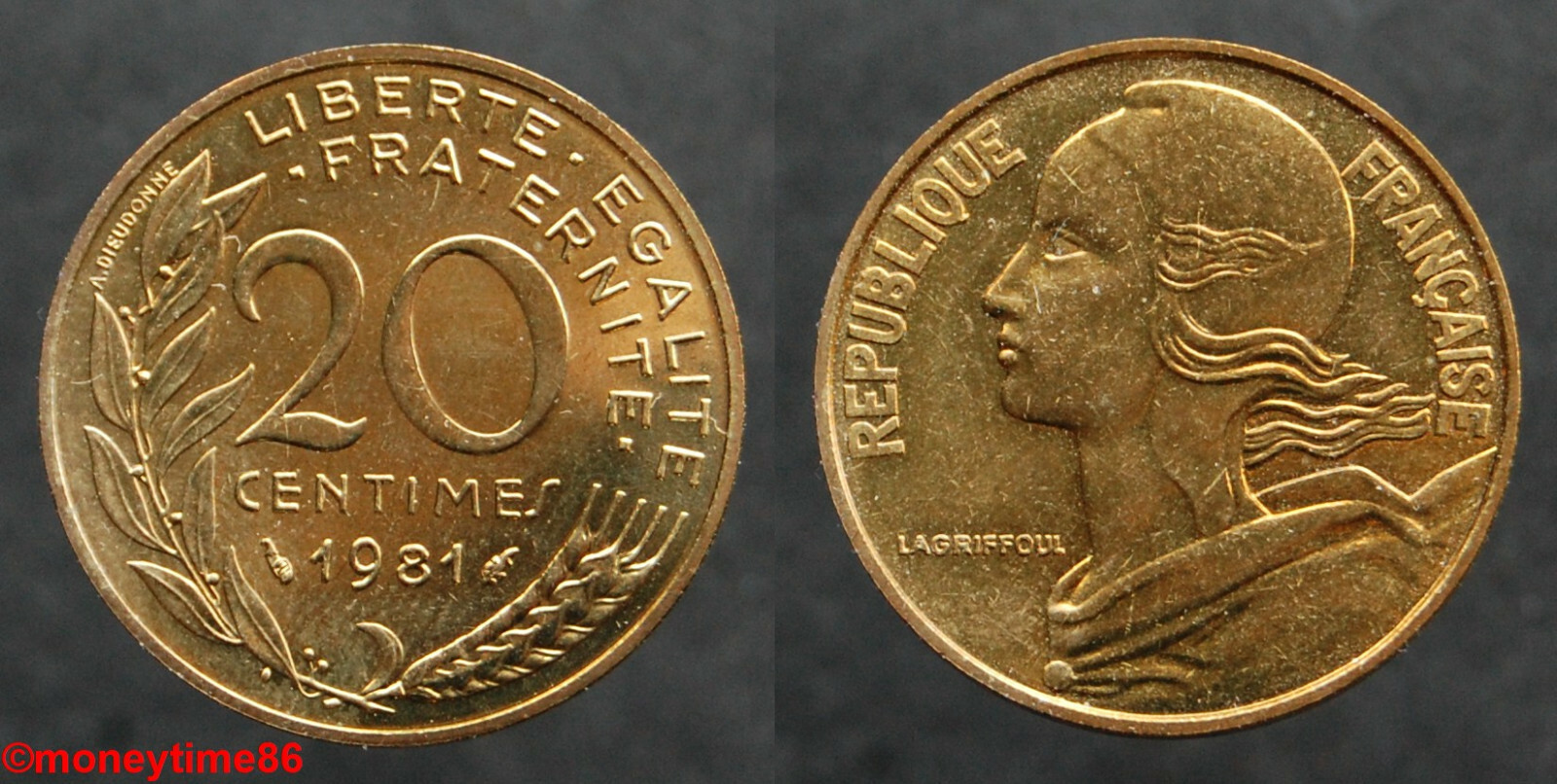Piece De 20 Centimes De Franc 1981 France ! 20 cts Lagriffoul 1981, NEUVE non circulée sortant d'un rouleau |  eBay