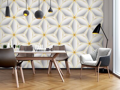 3D White Petals G6478 Wallpaper Wall Murals Removable Self-adhesive Honey