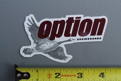Option Snowboards Goose Bird Fly Original SNB5A Vintage Snowboarding STICKER