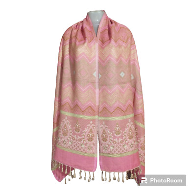 New Latest Desgin Jari Work Kashmiri shawls  For Women Ladies Colour_Pink