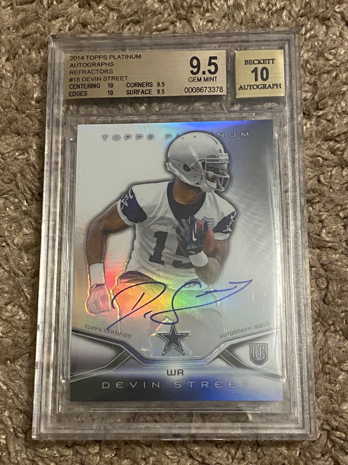 Devin Street Topps Platinum Rookie Autograph #18 Base