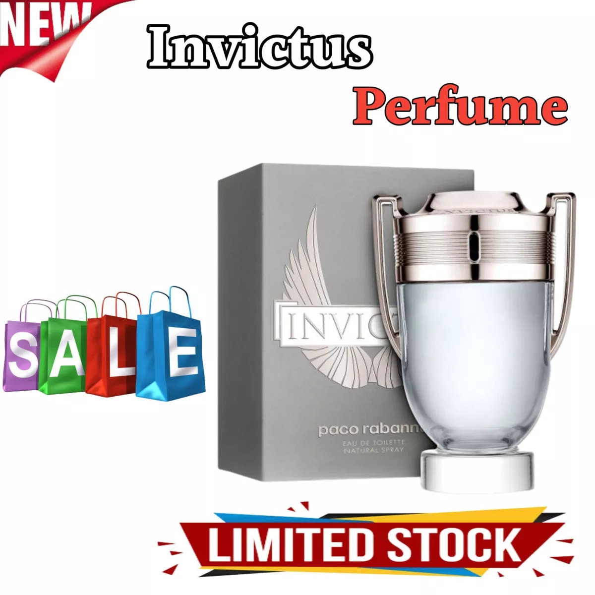 Paco Rabanne Invictus Perfume Eau de Toilette for Men 3.4fl Oz 100ml Free  Ship