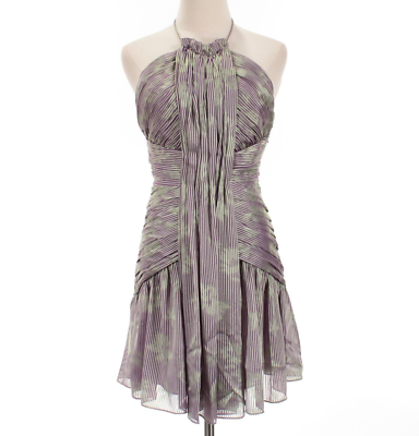 Alexis NWT Leina Halter Mini Dress Size S in Lilac Purple and Green Poly  Blend | eBay