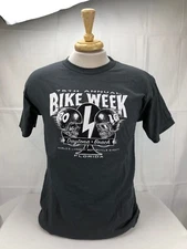 75th Bike Week Daytona Beach Tee by Hot Leathers Size Med Gray