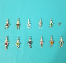 Sterling Silver Colored Stone Birthstone Pendant Boy May July August You Choose