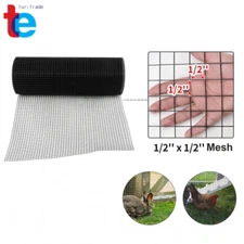 50/100FT Hardware Cloth 1/2Inx1/2In Vinyl Coated Welded Mesh Chicken Wire Fence