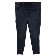 SPANX Jeggings Womens XLarge Jeans Faded Black Pull On Ankle S236