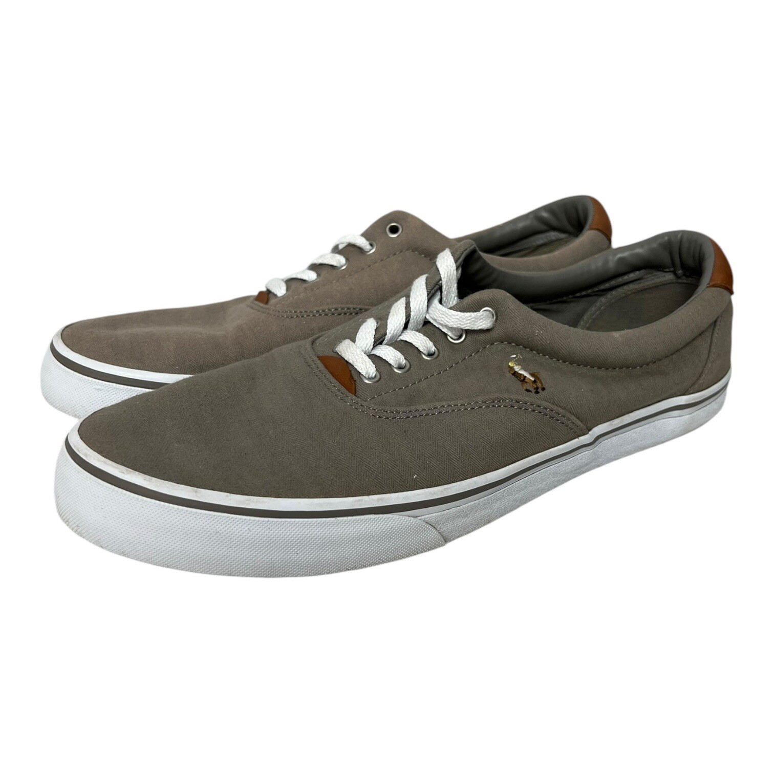 PONY Scarpe Polo Ralph Lauren uomo 13D Thornton sneaker grigio tela stringate basse
