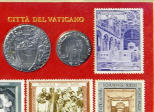 Vintage Citta Del Vaticano Souvenir 1942-1960 Coin and Stamp Set VT4782 - Picture 3 of 9