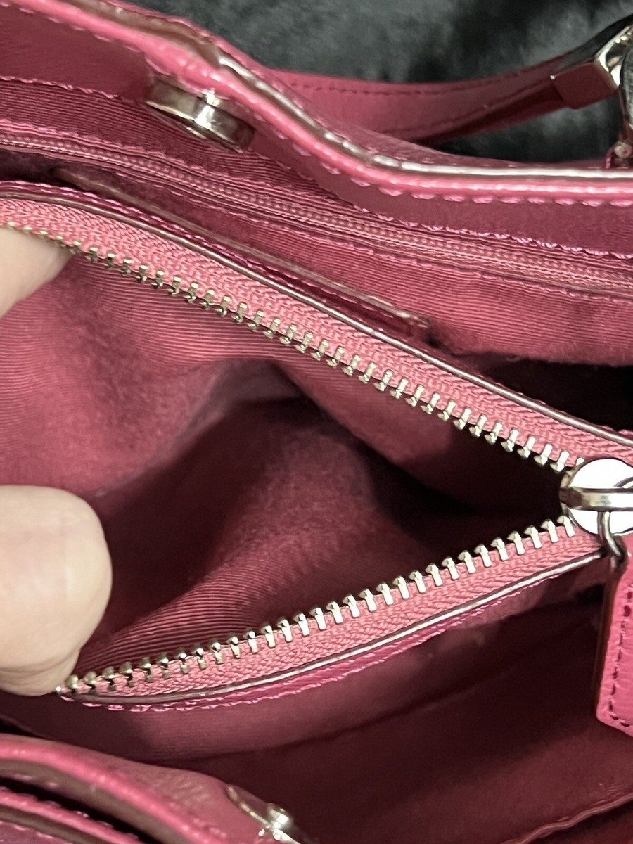 Coach New York Minetta Satchel/Cross Body Pink Handbag/Purse Very