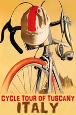 Cycle Tour Of Tuscany Italy Cycling Bike Bicycling Vintage Poster Repro FREE S/H