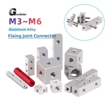 Aluminium Alloy Cube Connectors M3 M4 M5 M6 Cube/Cube Fixing Joint Connector