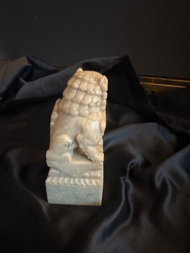 Chinese Carved Soapstone Foo Dog Figure Statue Sculpture - Picture 2 of 4