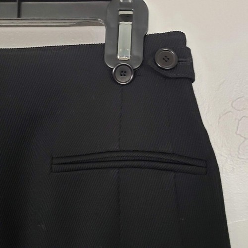 Akris Punto Women's 6 Black Pencil Skirt Button Accents 100% Wool Work Business - Picture 3 of 9