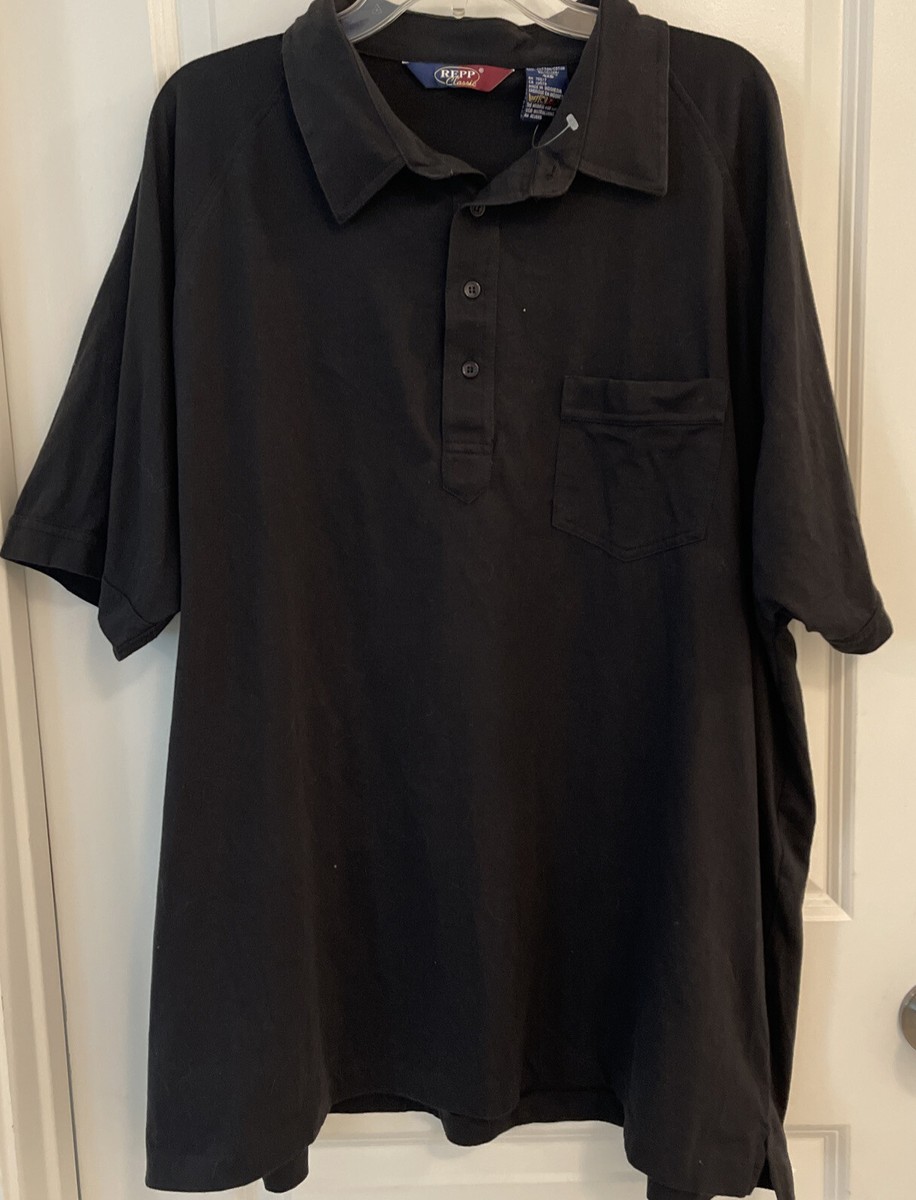 made in usa オールブラックVINTAGE POLO SHIRT L Repp Classic Polo Shirt Black (Big & Tall: 4XB) | eBay