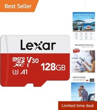 128GB Micro SDXC Card, U3 Class 10 - Shockproof, Waterproof, Fast Transfer