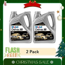 2 pack Mobil Delvac 1 ESP Heavy Duty Full Synthetic Diesel Engine Oil 5W-40,1gal