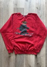 VTG 90s Ski Polo Bear Ralph Lauren Pullover Crewneck Medium
