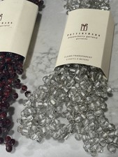POTTERY BARN Clear PEPPERBERRY Garland 5  Glass Pepper Berry NEW Holiday