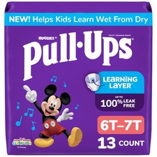 Potty Ups Boys Training Pants 6T-7T 55-75 lbs 13 Count Pull Size
