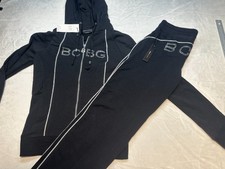 Women's BCBG Small MAXAZRIA Black Yoga Leisure Fitness Tracksuit Sweatsuit NWT