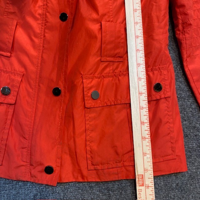 Zara Basic Orange Polyester Military Style Windbr… - image 9