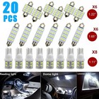 20pcs LED Interior Lights Bulbs Kit For Nissan Car Trunk Dome License Plate Lamp