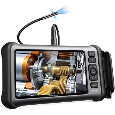 Endoscope, 7'' IPS Screen Borescope Camera with Light, Triple-Lens Inspection Ca