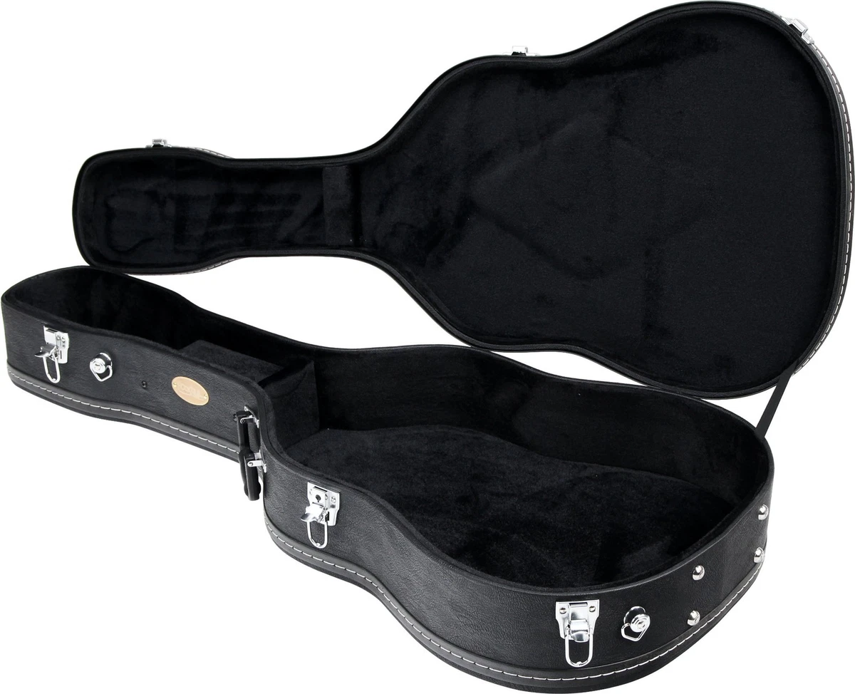 Top Luxus Gitarren Koffer für Western Gitarre in Super Leder Optik 2 Schlüssel