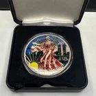 2001 Colorized American Eagle Silver Dollar 1 oz. Fine Silver Twin Towers