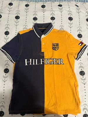 Tommy Hilfiger Custom Fit Blue/Yellow Collared Shirt (Men's - Medium)