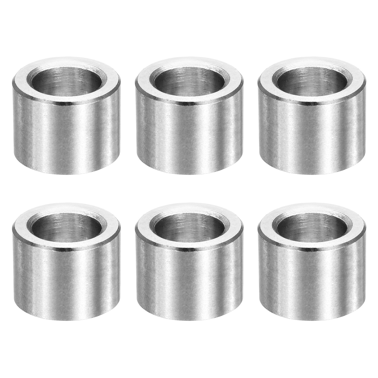 6pcs M10 304 Stainless Steel Spacers, 10mm IDx16mm ODx12mm Length