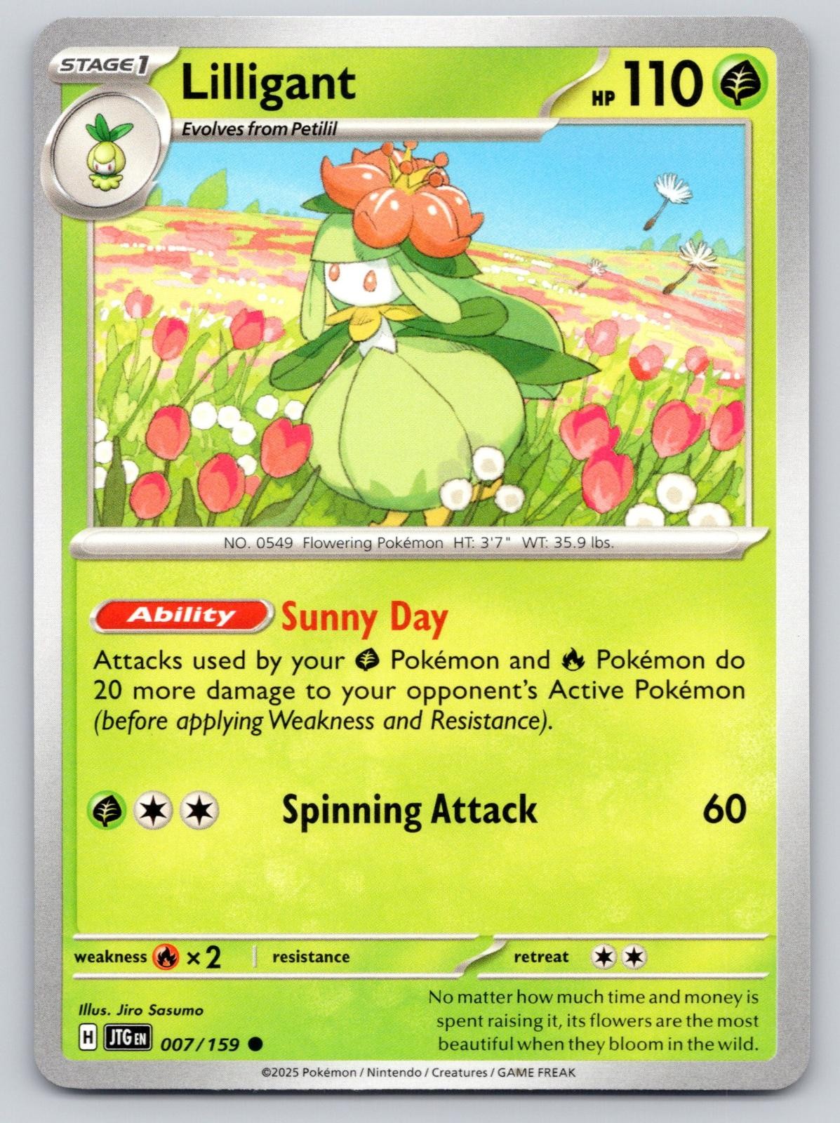 NM Lilligant 007/159 Common Journey Together Pokemon 2025