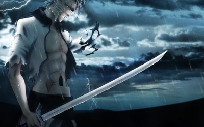 Bleach Grimmjow Jaegerjaquez Espada Sword Abs Rain CCG Anime Playmat Desk Mat