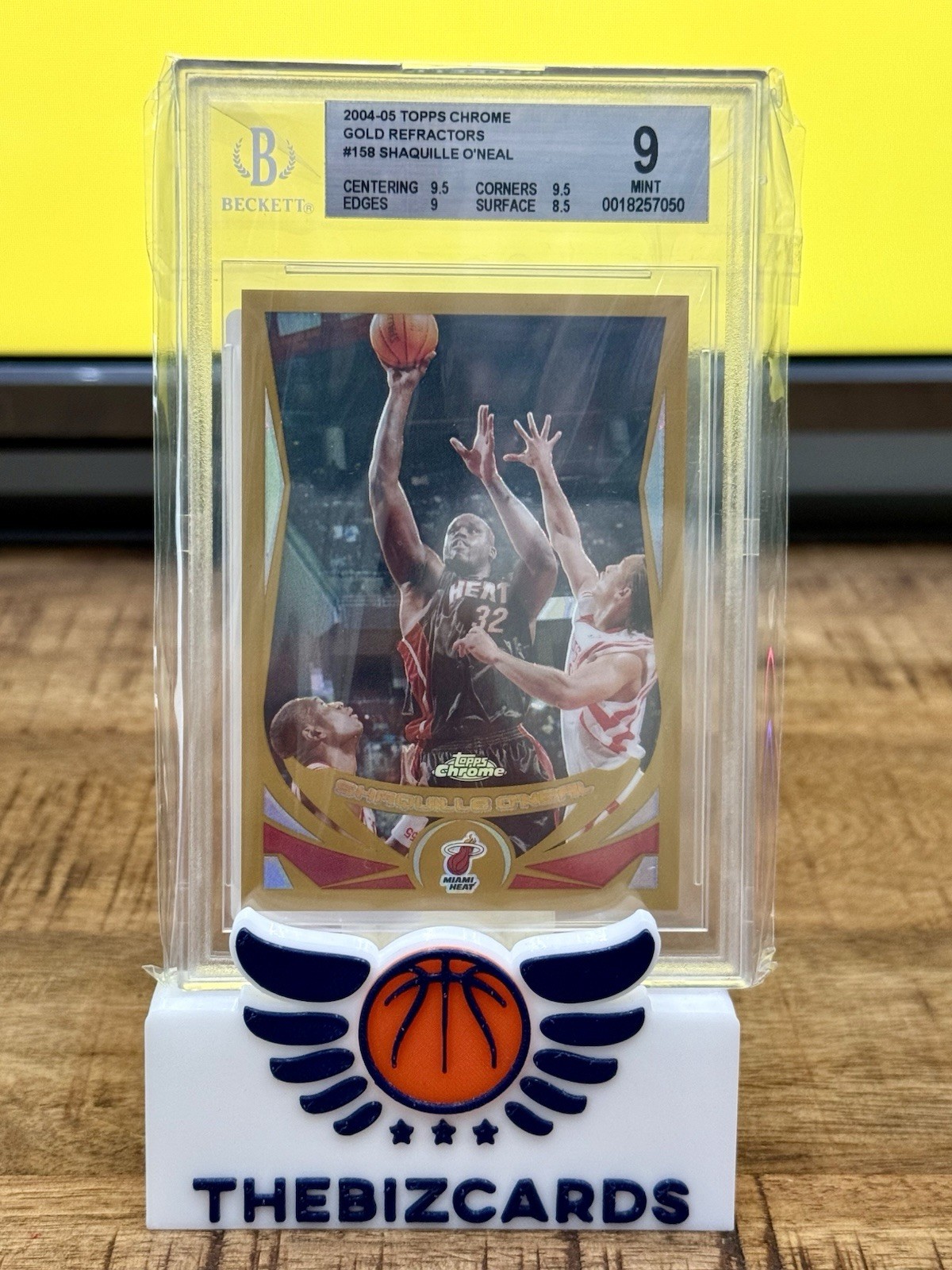 2004-05 Topps Chrome Gold Refractor #158 Shaquille O'Neal HOF /99 BGS 9