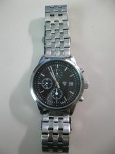 OWIM Herren Uhr Armbanduhr Metall Edelstahl Stoppuhr Chronograph Zeitmesser Chic