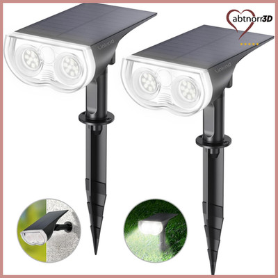 Linkind LED Solarlampen 800LM Solarleuchte für Garten und Balkon, 2 Stück, 6500K
