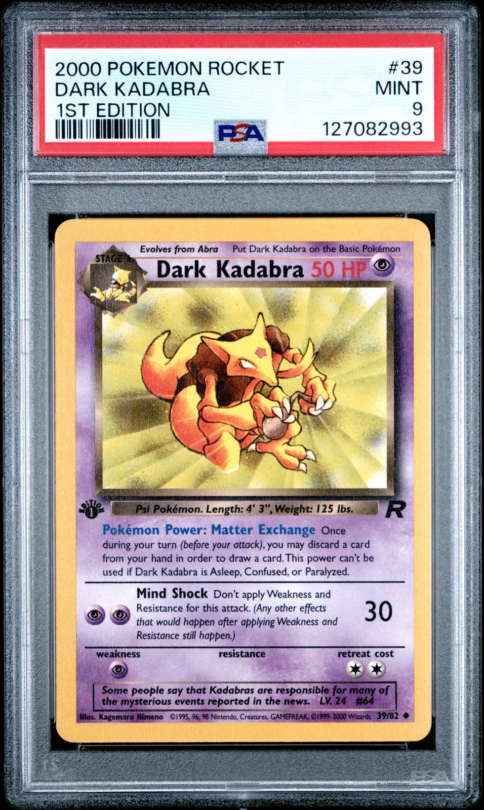Dark Kadabra 1st Edition #39