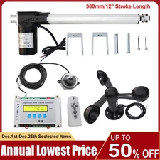 6000N Single Axis Solar Tracking System W/ 12V 12" Linear Actuator W/ Anemometer