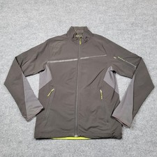 Chaqueta Quechua Hombres Pequeña Gris Softshell Cremallera Completa Cortavientos Senderismo Correr Abrigo