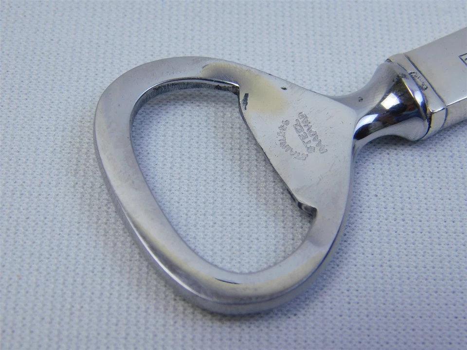 *Abridor de botellas con mango corto de plata esterlina pirámide de George Jensen 36,8 g Foto 3 de 4