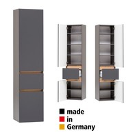 Badezimmer BadmöBel Hochschrank Badschrank Grau Eiche 40Cm Modern Schrank Hoch