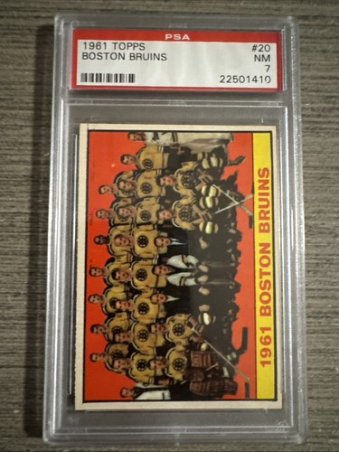 Boston Bruins #20 1961 Topps card
