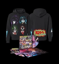 KISS Unmasked 45th Anniversary Picture Disc + Unmasked Zip Hoodie S LE /500 💋