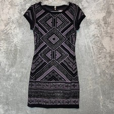 Vince Camuto Women Geometric Glitter Shimmer Formal Occasion Sheath Dress 4