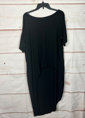 XD Xenia Design Top Womens XL Black Asymmetrical Tunic Jersey Knit Boat  Neck | eBay